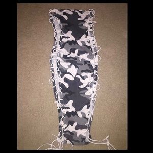 Lace Up Army Dress